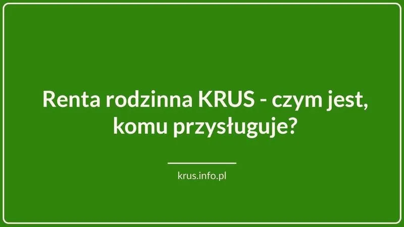 Ile będzie wynosić renta KRUS w 2026 roku?